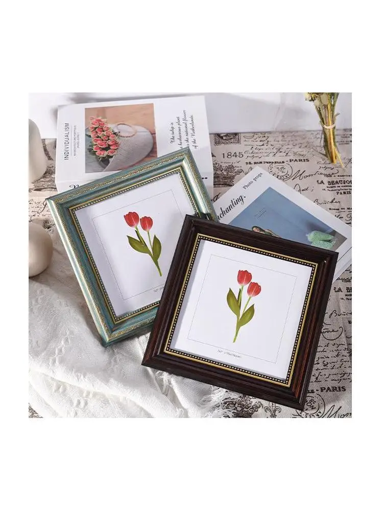 european-sle-handmade-square-picture-frame-20-inch-coffee-color-resin-material-for-home-decoration-and-photos-display
