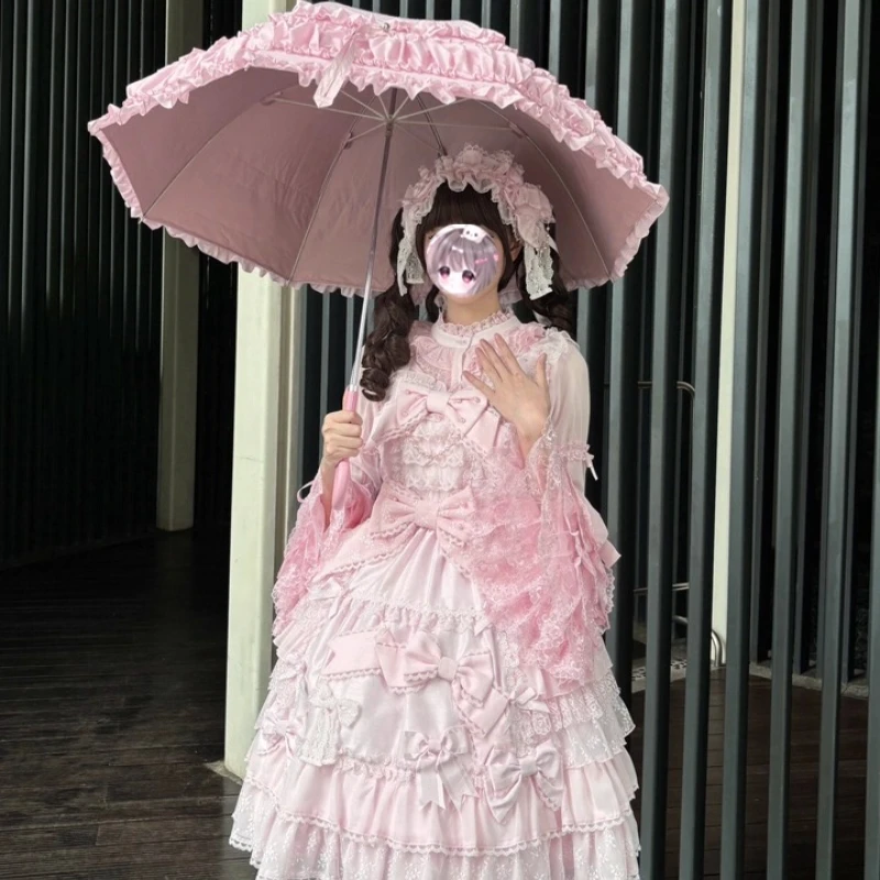 Bird Cage Arched Sunshade Umbrella With Lace Lace And Lace Lolita Lolita Umbrella Girlish Heart Princess Umbrella