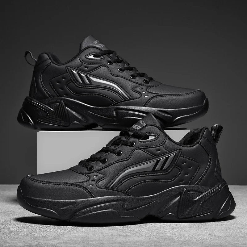 

Sports and leisure shoes, men's shoes, marathon oversized air cushioned shoes, fly woven all season rubber, wear-resistant, anti