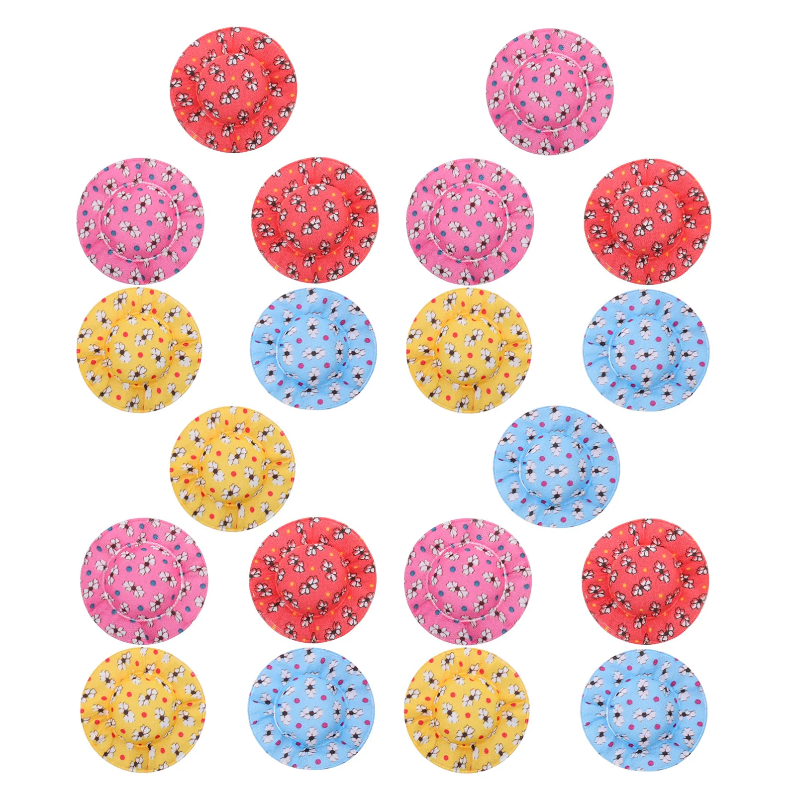 

5 шт. тканевых шляпок для рукоделия, декоративные аксессуары для кукольного домика, украшения для поделок