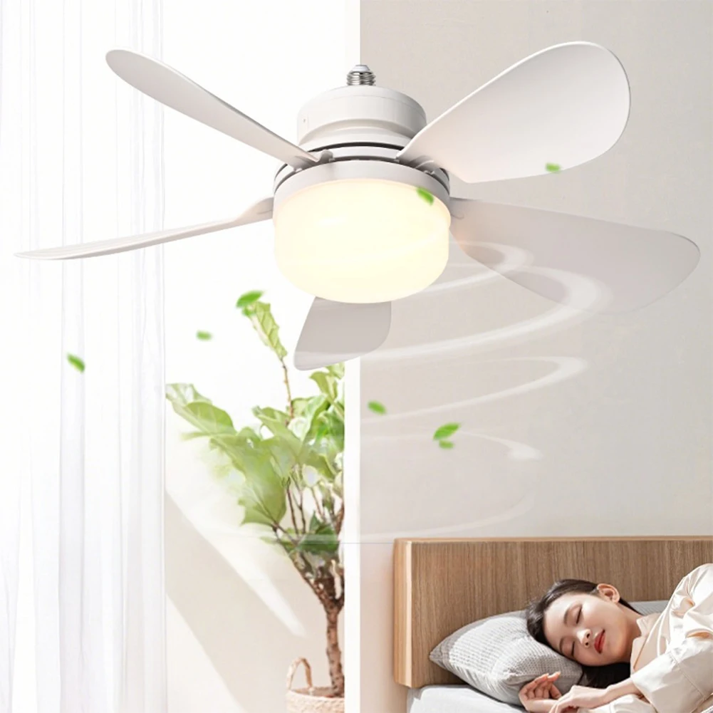

2 In 1 Hanging Fan with LED Light 3 Gears Electric Cordless Fan Timing Modern Smart Cool Fan for Dining Room Bedroom Living Room