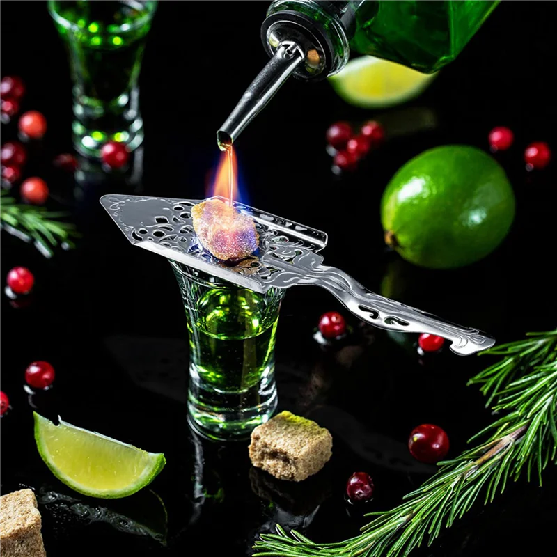 Łyżeczki do absyntu ze stali nierdzewnej ABKP-12PCS, vintage, do barów koktajlowych, do szklanek, filtr do napojów, ażurowe łyżeczki do absyntu