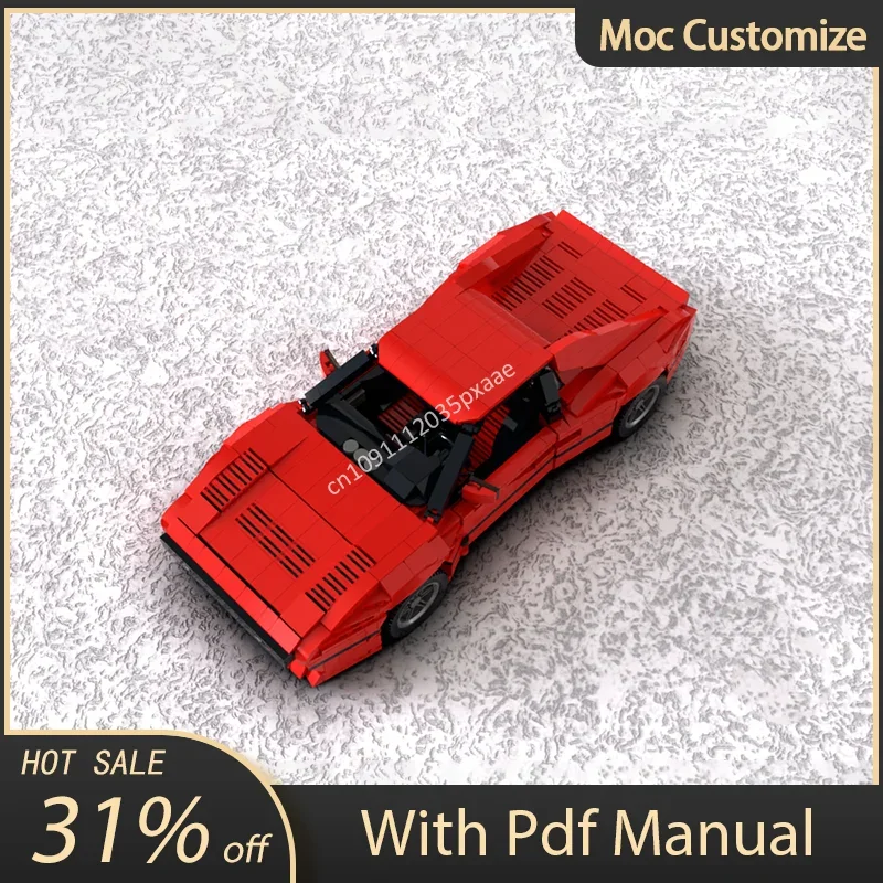 

1451pcs Moc Cars Building Blocks Ferraried 288 GTO Supercar Racing Assembly Creativity Bricks Toys Kids Birthday Christmas Gifts