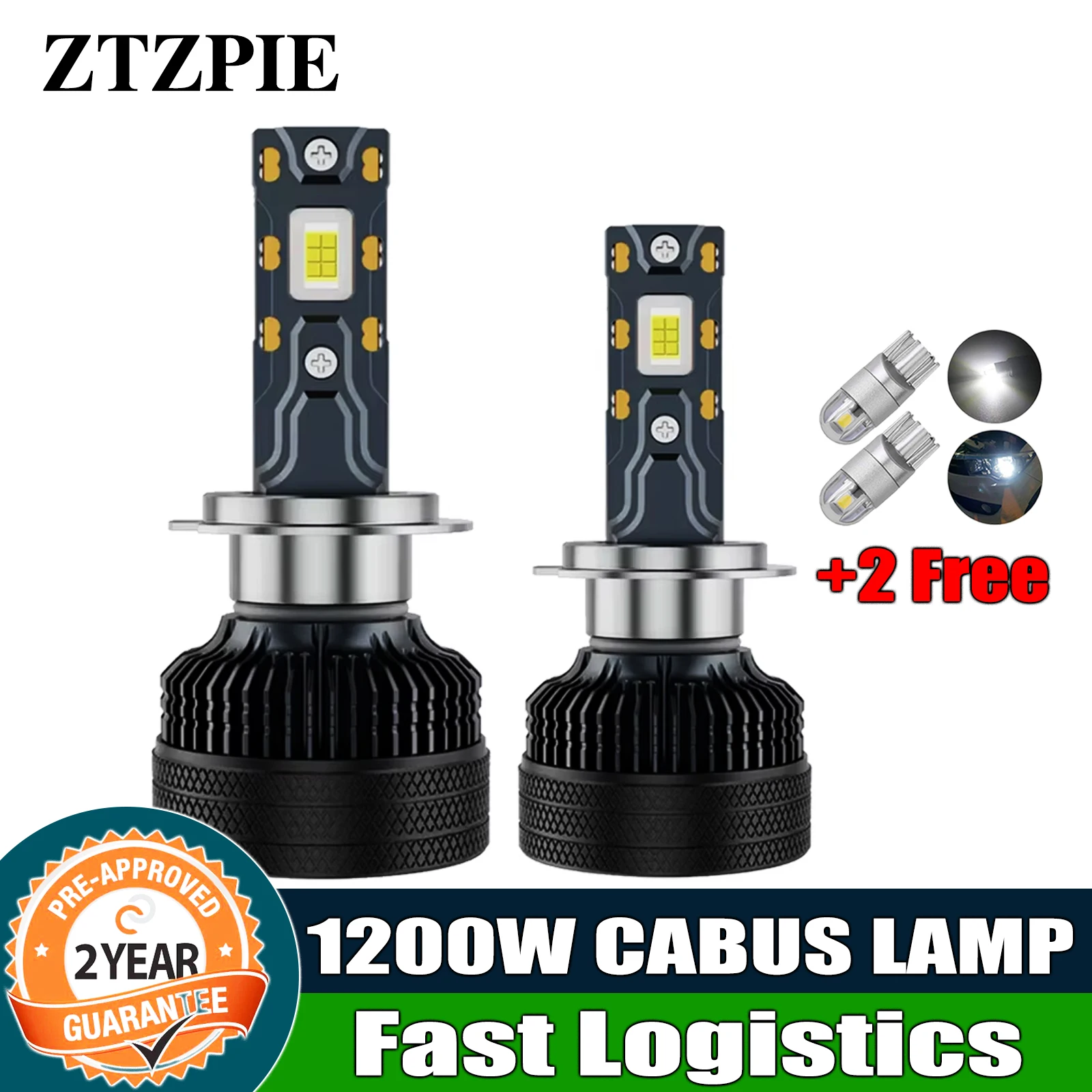 

ZTZPIE 6000K HB3 HB4 9005 9006 H1 H7 H4 H11 9012 Bulb Canbus Led Lamp CSP 3570 Power Car Headlight H3 Light 600W 300000LM 12V