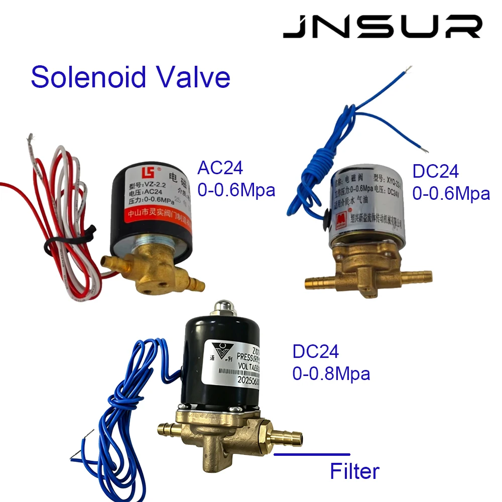 JNSUR Dental Unit Solenoid Valve DC/AC  24V 0-0.6MPa With Filter Dental Unit Electromagnetic Valve Dental Lab Supply Dentist