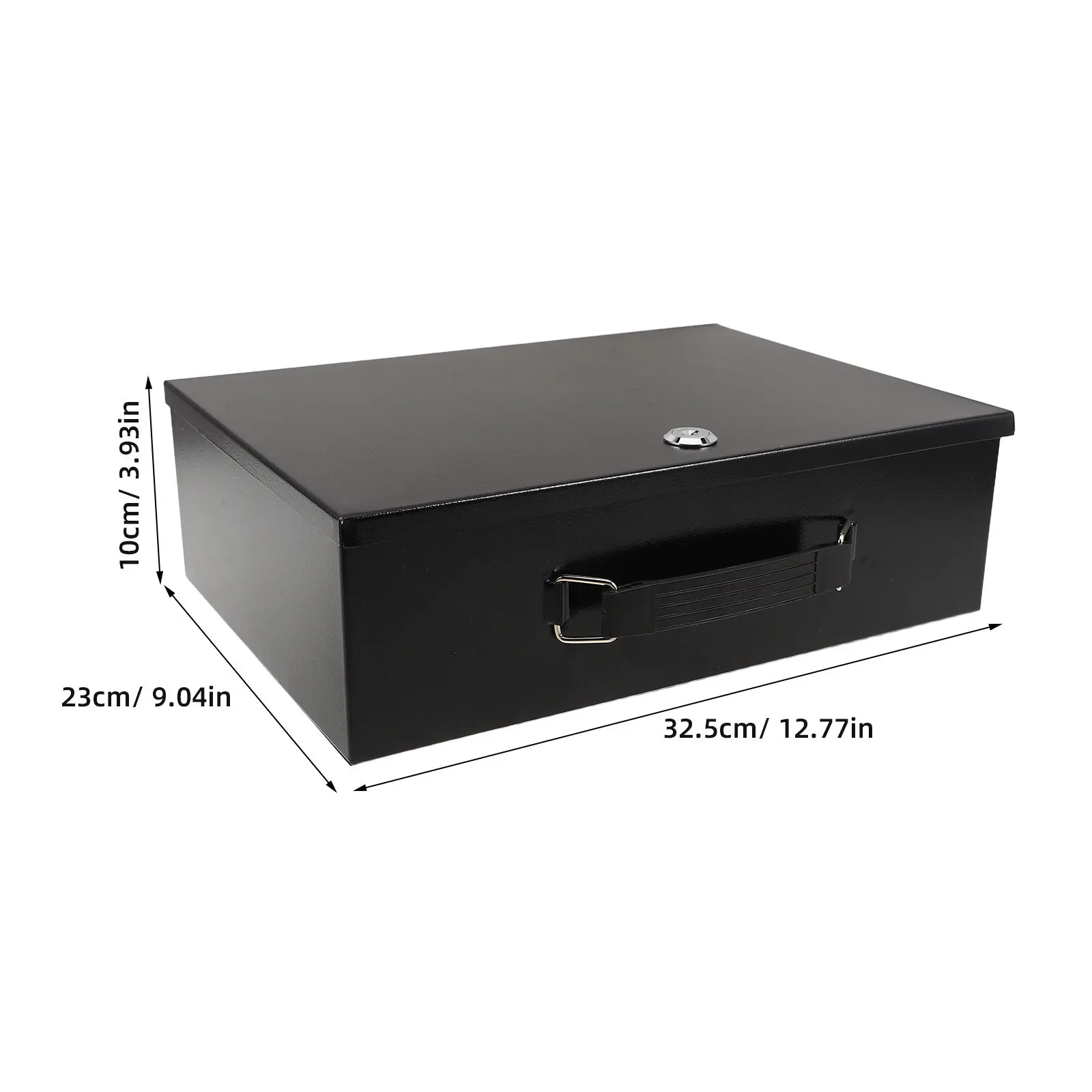 Fireproof Document Safe Box with Key Lock Portable Metal Cash Box Security Storage Case for Office Documents Money Valuables