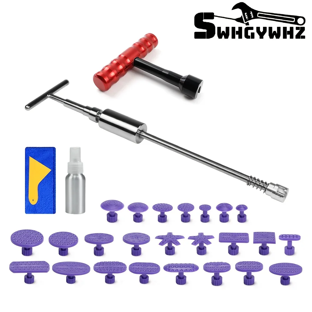 29pcs car paint dent repair disassembly kit disassembly tool hammer T-strip glue puller dent repair kit