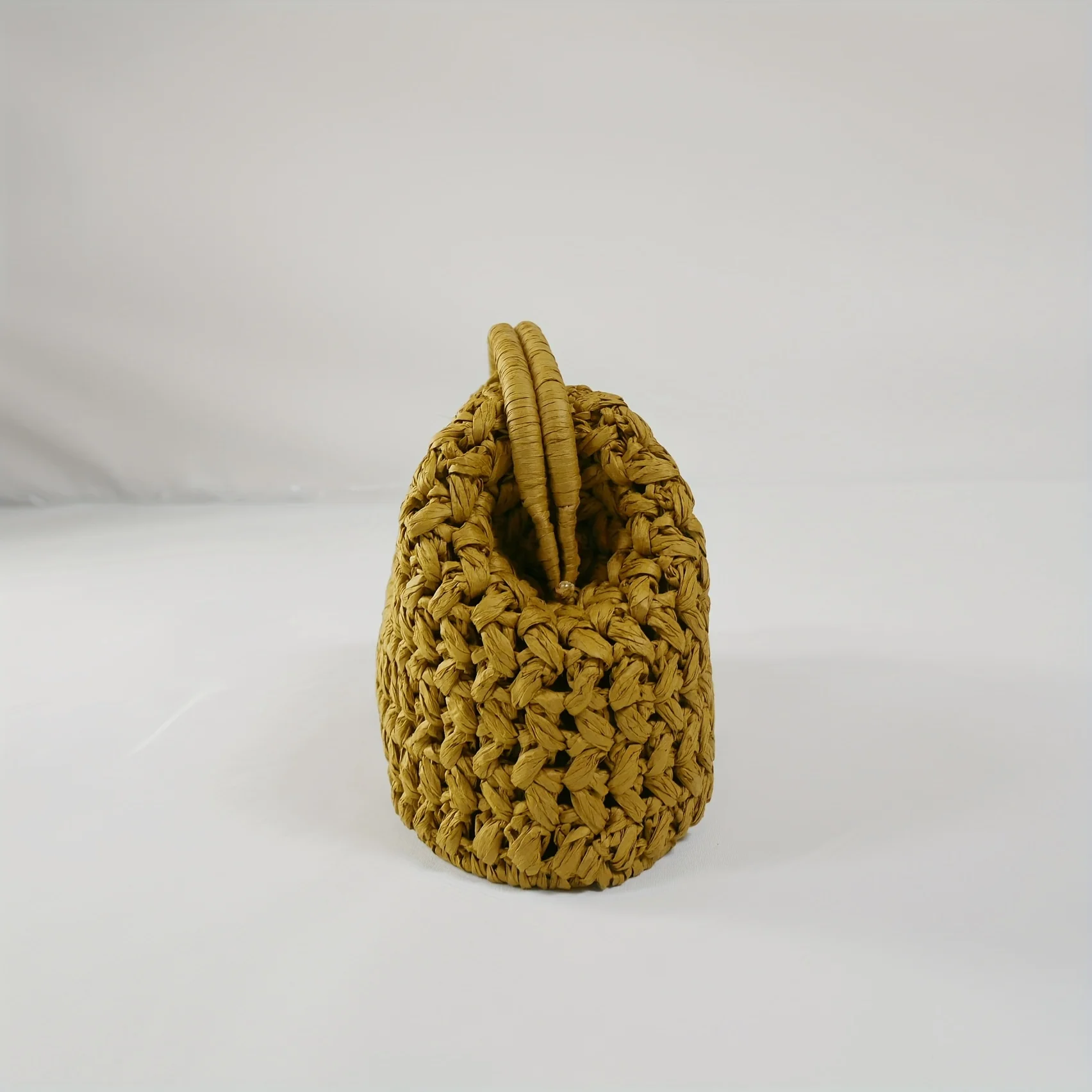 

1pc Chic Straw Woven Handbag for Women Stylish Beach Vacation Accessory Lightweight Lightweight Polyester Lined No Closure
