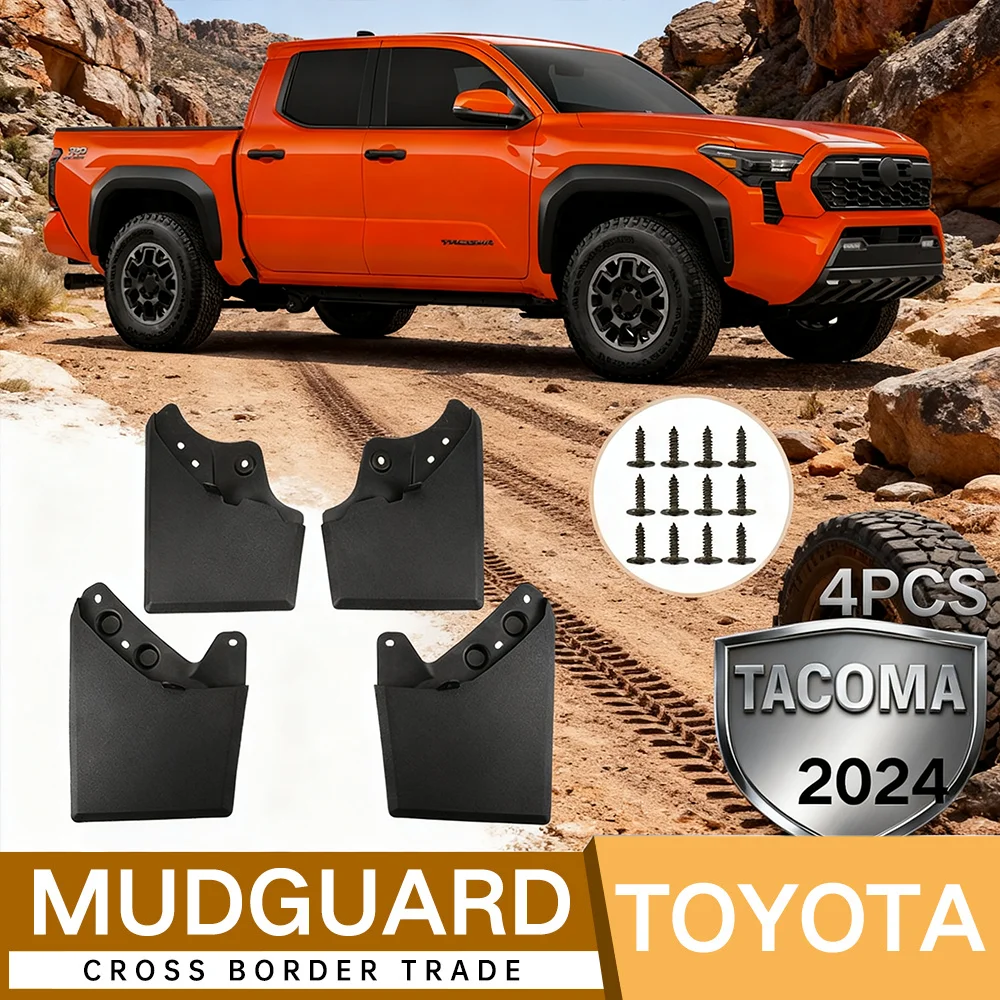 

Для Toyota Tacoma 2024-2025 автомобильные шины, крыло, кожа, предотвращающие царапины, матовые, черные, с защитой от брызг, расширители крыльев