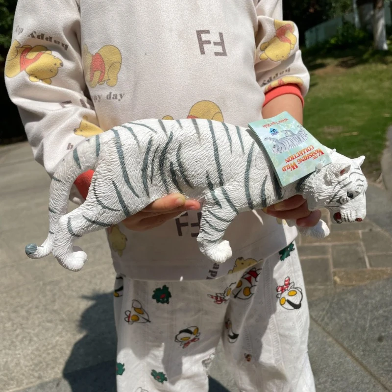 

2003 Oversize Tiger Model Siberian Tiger White Tiger Action Figures Wildlife Model 24cm Children's Toys Birthday Gift