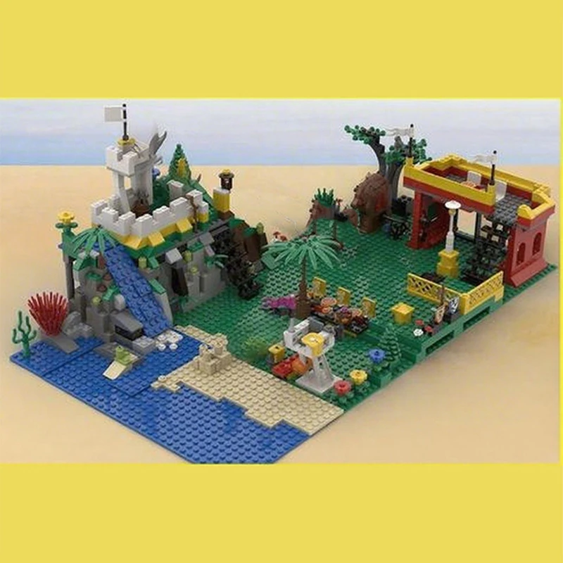 

597 шт. MOC Левы Пляжные развивающие строительные блоки Рождественский подарок игрушки для развития терпения и концентрации