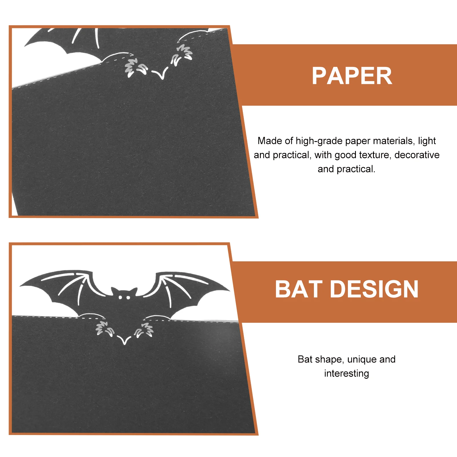 Halloween Party Table Decor Seat Card Place Cards Black Bat Seating for Wedding