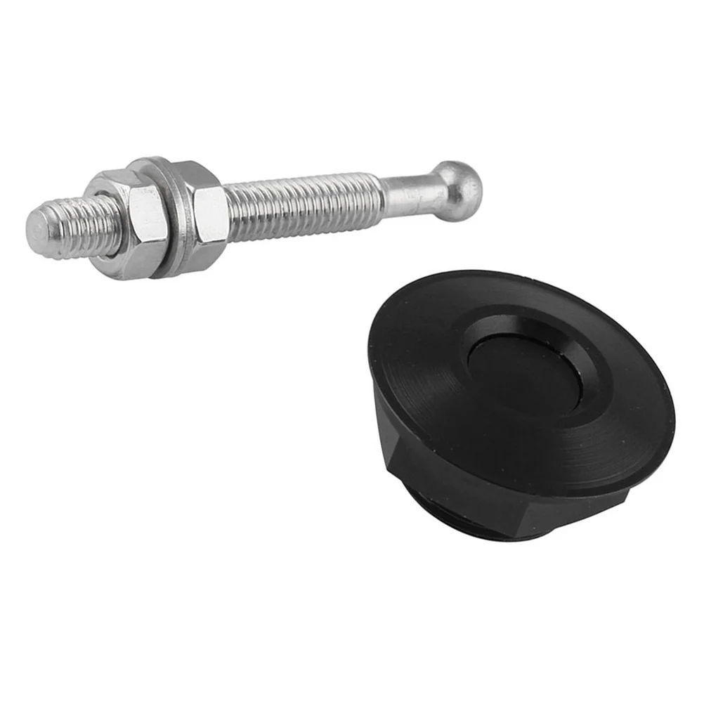

2Pcs Engine Hood Lock Aluminum Alloy Push Button Bonnet Lock Car Accessories Anti-Vibration Heat Resistant for Automotive Marine