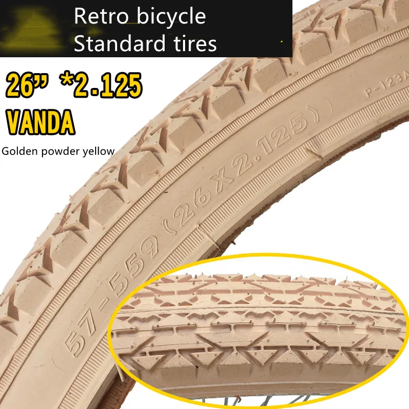 Retro Flat Bicycle Tires, 26 