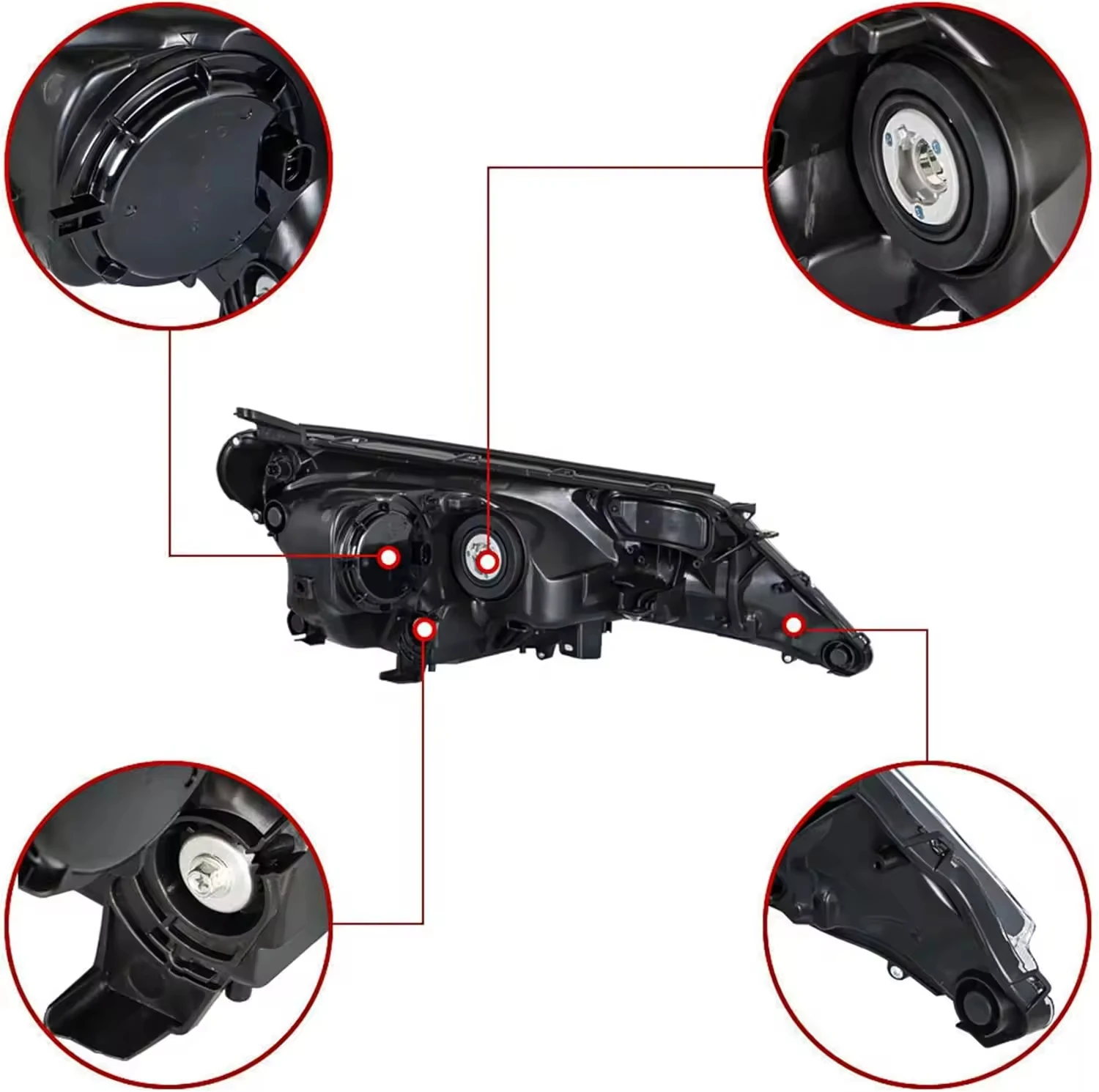 STLF2013-2015 لـ Toyotas Rav 4 المصابيح الأمامية الهالوجين وزينون الولايات المتحدة الأمريكية نوع السيارات الجبهة إكسسوارات الإضاءة أجزاء 81170-OR042 & 81130-OR042