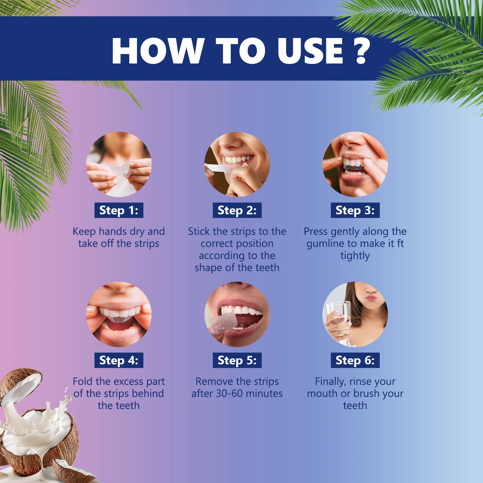 Teeth Whitening Strips 14pcs Cleansing Relief Swell False Tooth Veneers Bleaching Stickers Oral Hygiene Dental Whiten Patch view 6