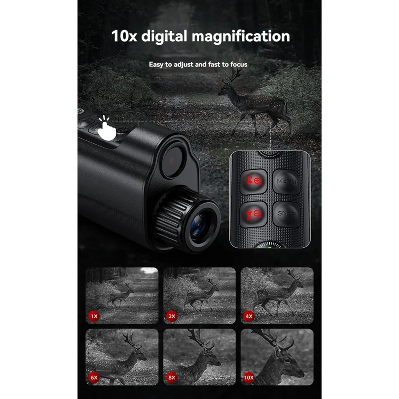 

CQMF-1080P HD Монокулярное устройство ночного видения Инфракрасная камера 10-кратный цифровой зум-телескоп для поиска на открытом воздухе 800 м