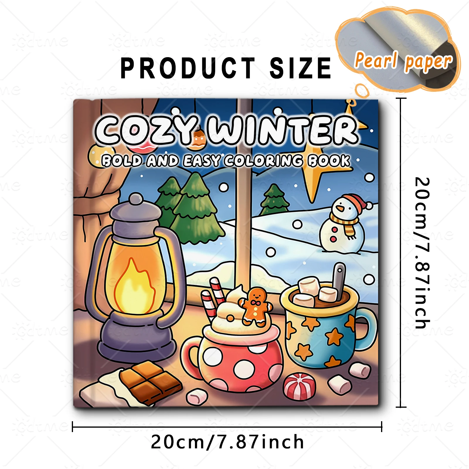 Gemütliches Winter-Malbuch für Erwachsene: Kühne & Einfache Gemütliche Winter-Hyggelandschaften, Stressabbau, Entspannung, DIY-Zeichenaktivitäten-Buch – Detail 3