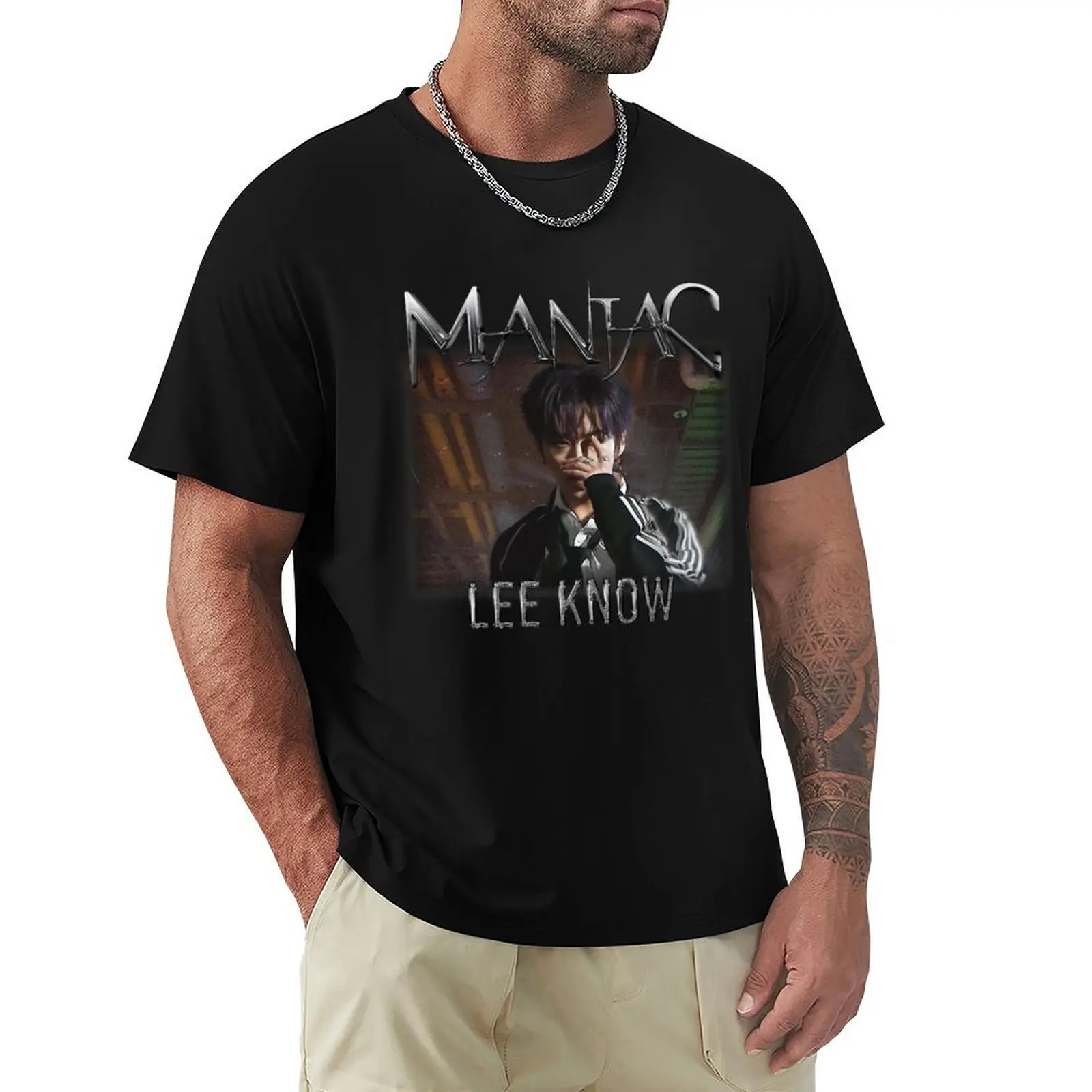

MANIAC SKZ LEE KNOW T-Shirt luxury designer anime figures tshirts for men