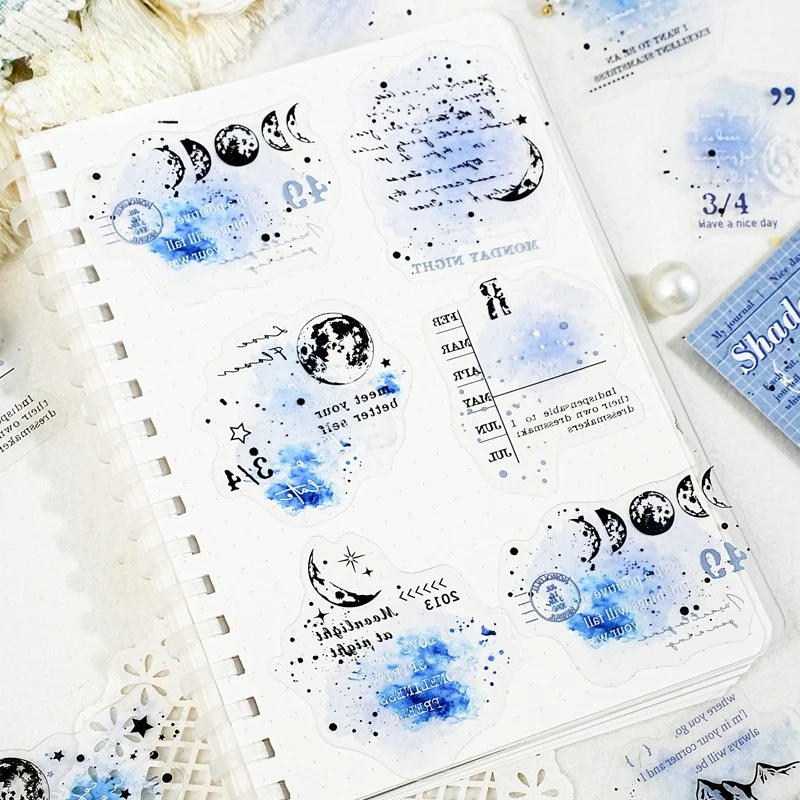 Vintage Smudge Border Label Landscape PET Sticker Creative DIY Journal Material Collage Scrapbooking Stationery