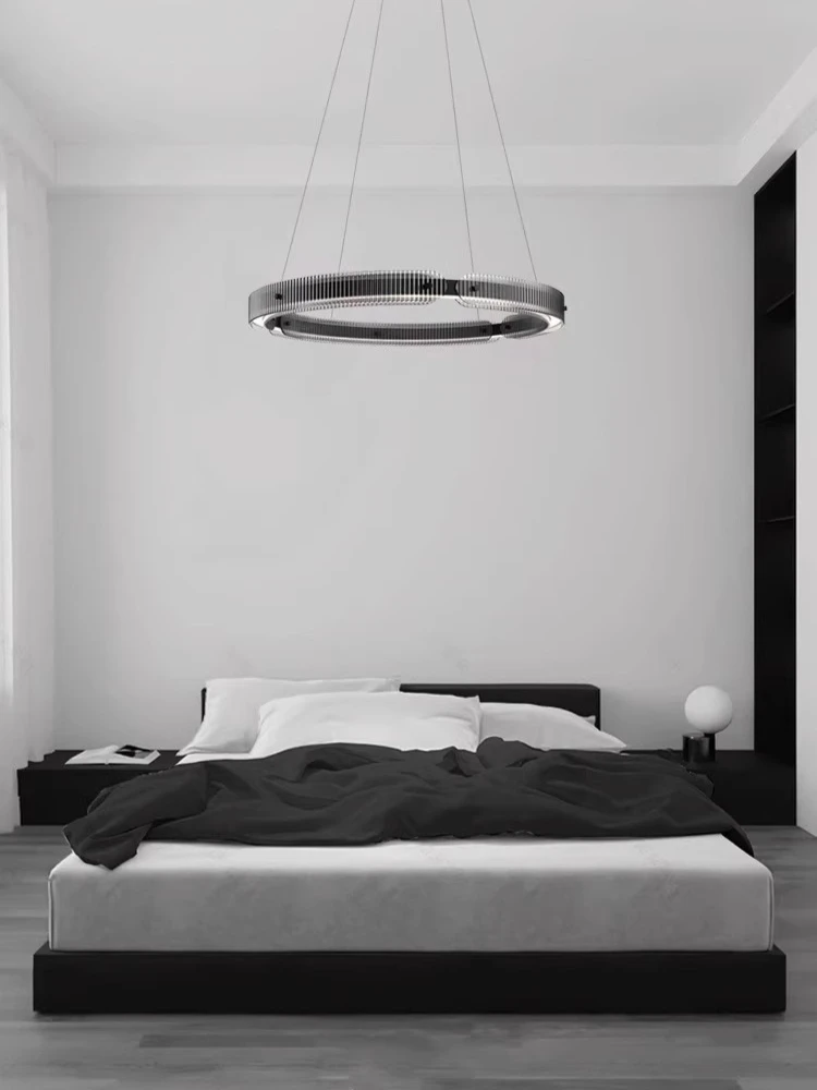Italian minimalist living room main light, grand modern minimalist circular glass bedroom dining room pendant light