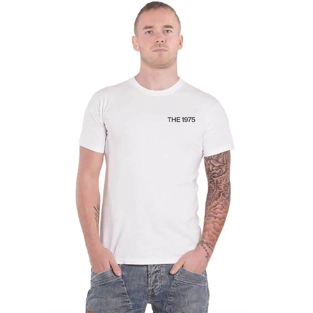 The 1975 T Shirt A Brief Inquiry Teddy new Official Band Logo Mens White