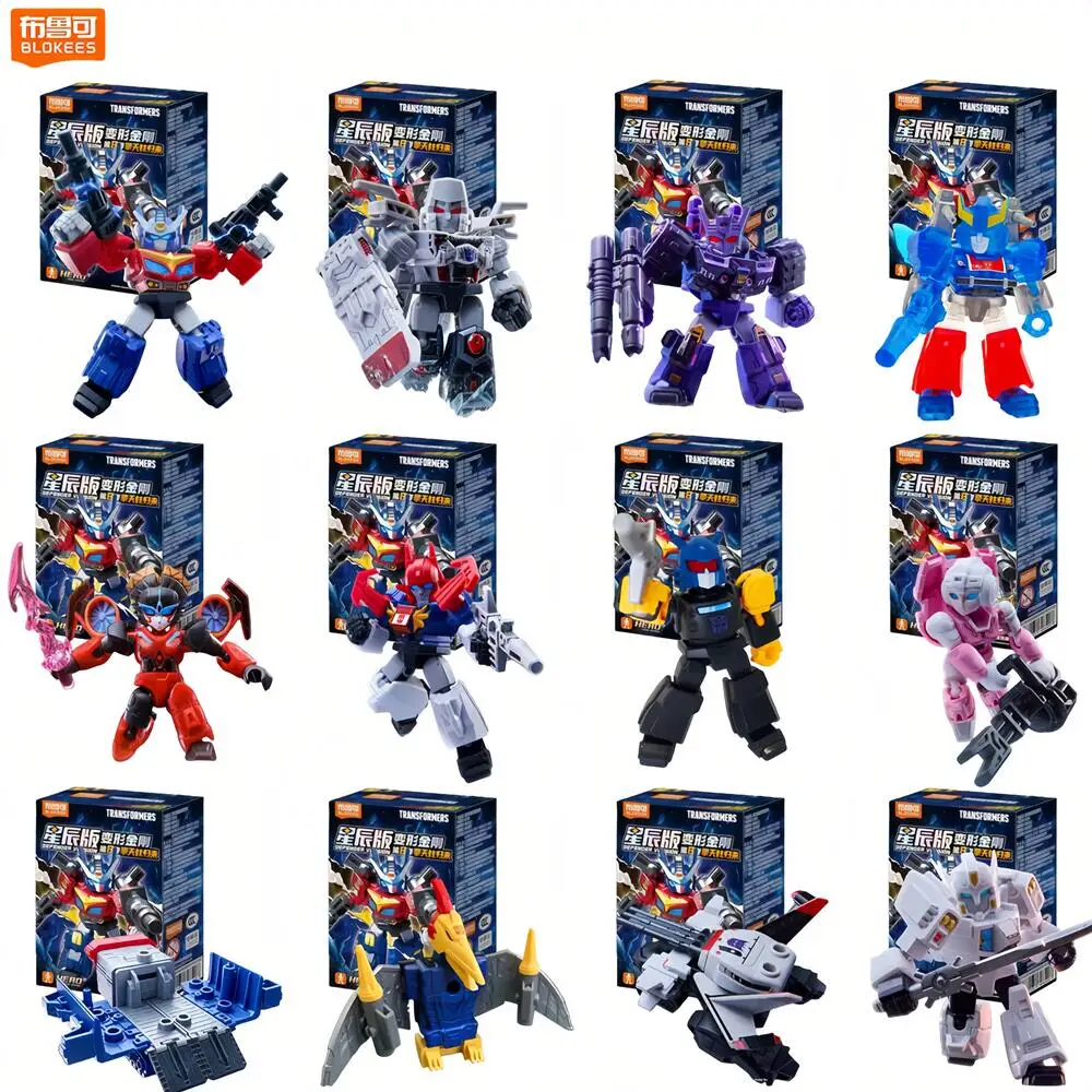 Blokees Transformers GV08-12PCS Convoy Optimus Prime Lio Convoy Megatron Trypticon Action Figure Robot Collection Toys Gift