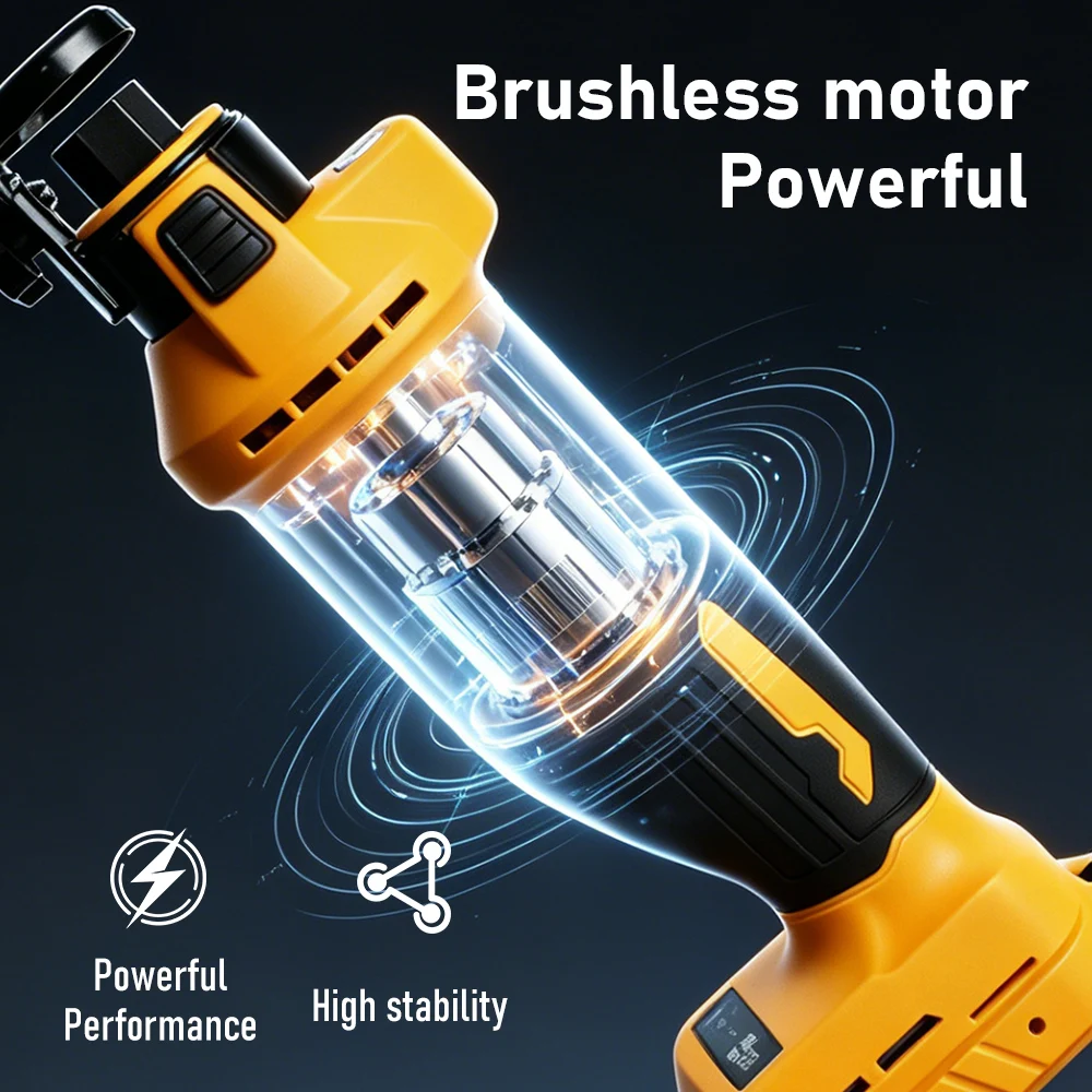 Electric Drywall Cut Out Tool Brushless Rotary Saw 3 Speed 30000RPM Woodworking Sheetrock Cutting Tool For Dewalt Makita Battery view 2