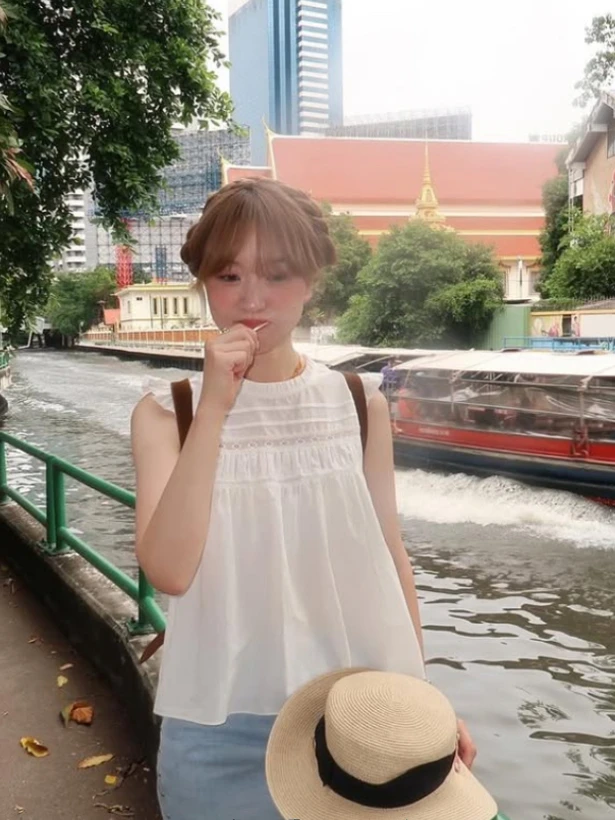 فستان قميص نسائي جديد من فليتا لفصلي الربيع والصيف، بتصميم خشبي ناعم مع تطريز دانتيل، بدون أكمام، تنورة على شكل حرف A، رقبة م...