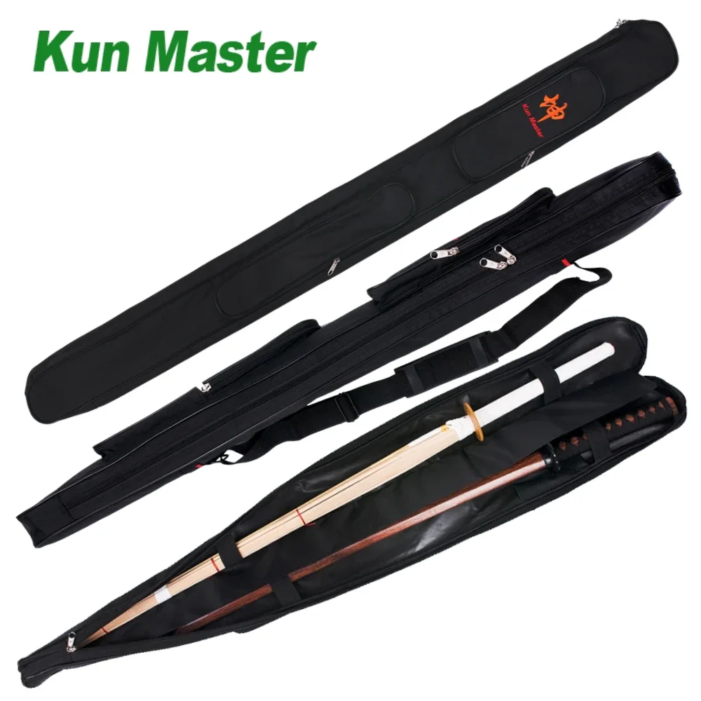 1.3 Meter Tai Chi Sword Bag Weapons Case Martial Art Case Equipment Shoulder Bag Kung Fu Bag Hold 2 With Strap Boken Black