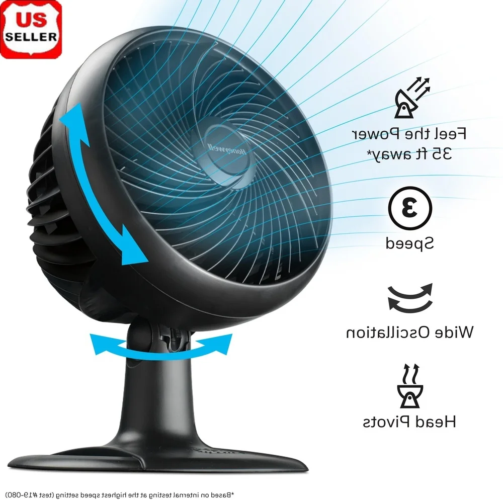 10 بوصة تتأرجح مروحة الطاولة 3 سرعة TurboForce الهواء المروج 35ft حركة الهواء هادئة داخلي جدار قابل للتركيب المحمولة الكهربائية