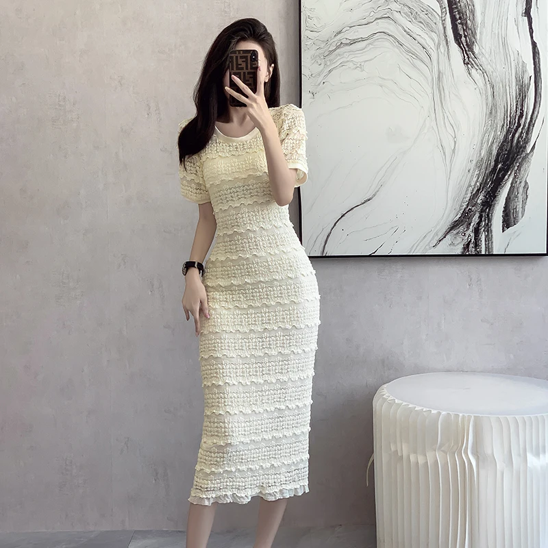 beige lace bodycon dress LULU'S Delicate Darling Beige and Ivory Lace Bodycon Dress women's size XS