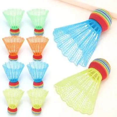 12 قطعة من كرات الريشة البلاستيكية الملونة، متانة عالية، مقاومة للصدمات القوية للتدريب على اللعب العائلي الممتع #6