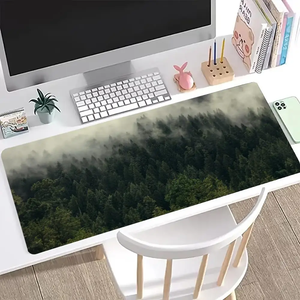

Коврик для мыши Forest Fog, компьютерные аксессуары, офисные игровые настольные коврики, резиновые противоскользящие коврики для игровой клавиатуры, коврики для мыши XL, настольные коврики 400X900