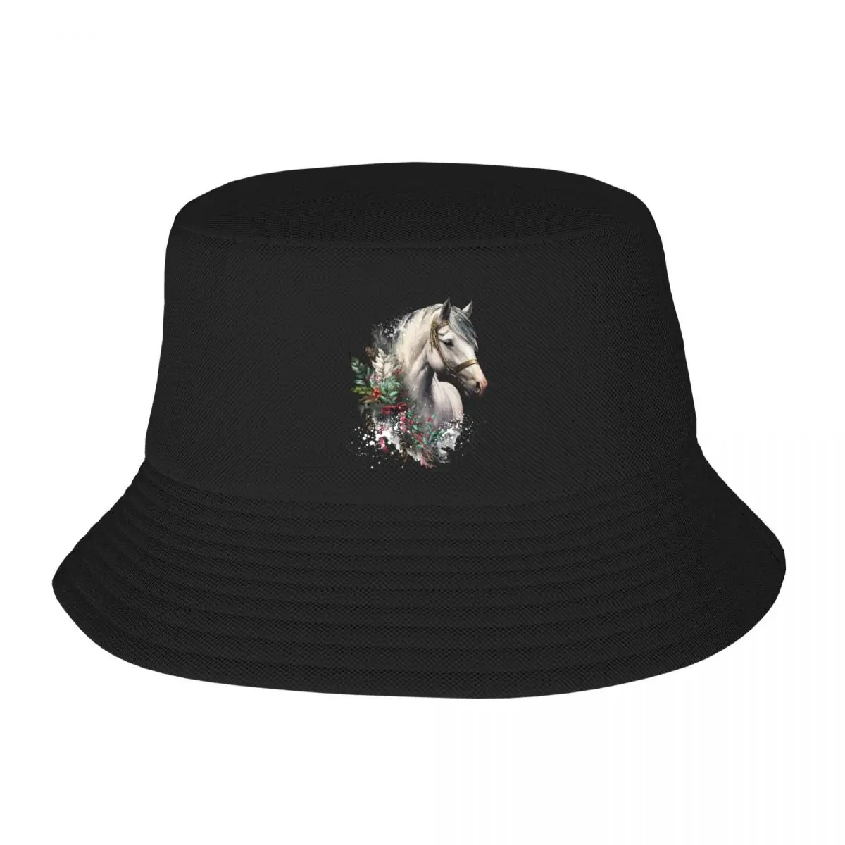 

Christmas Horse Bucket Hat Luxury Hat Sunscreen Luxury Woman Cap Men's