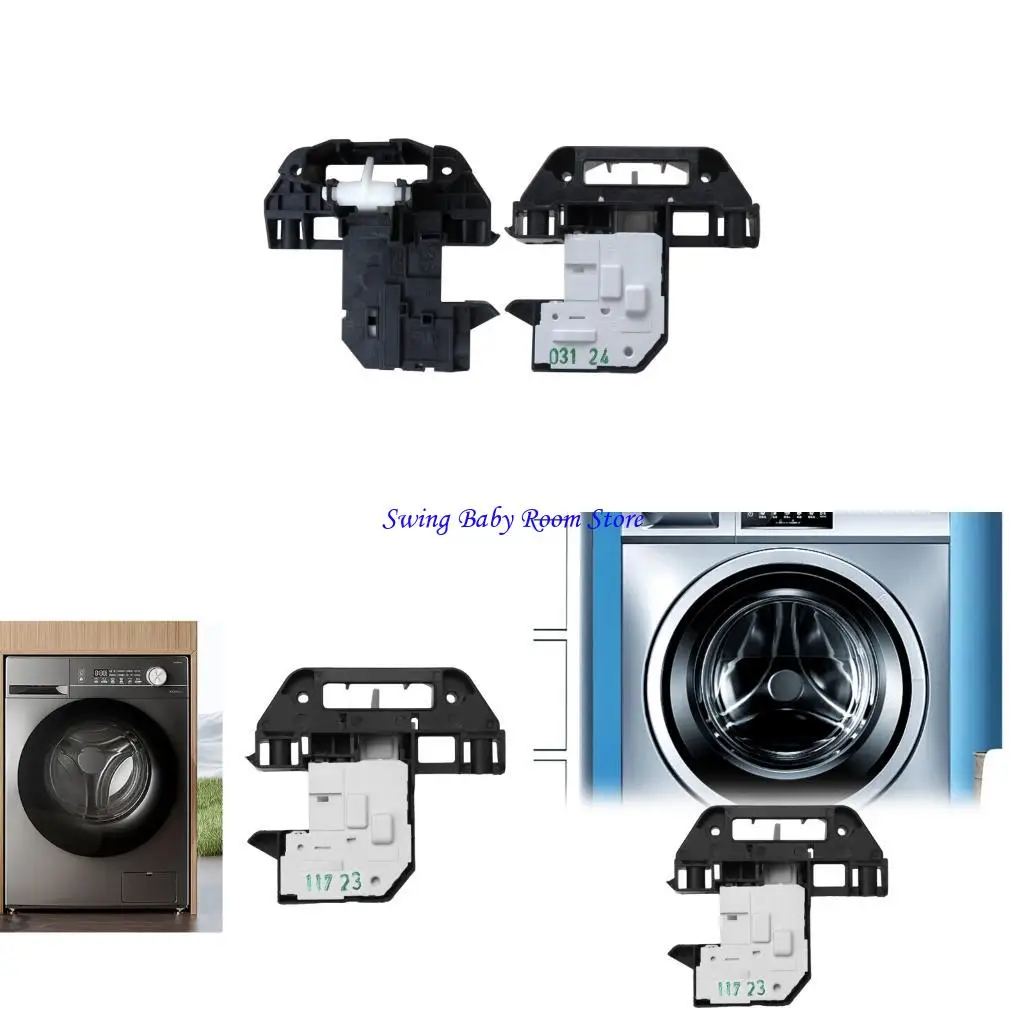 K1AD Universal Replacement Door Lock Mechanism Locking System for Front Load Washers Featuring Heat Resistant ABS Texture