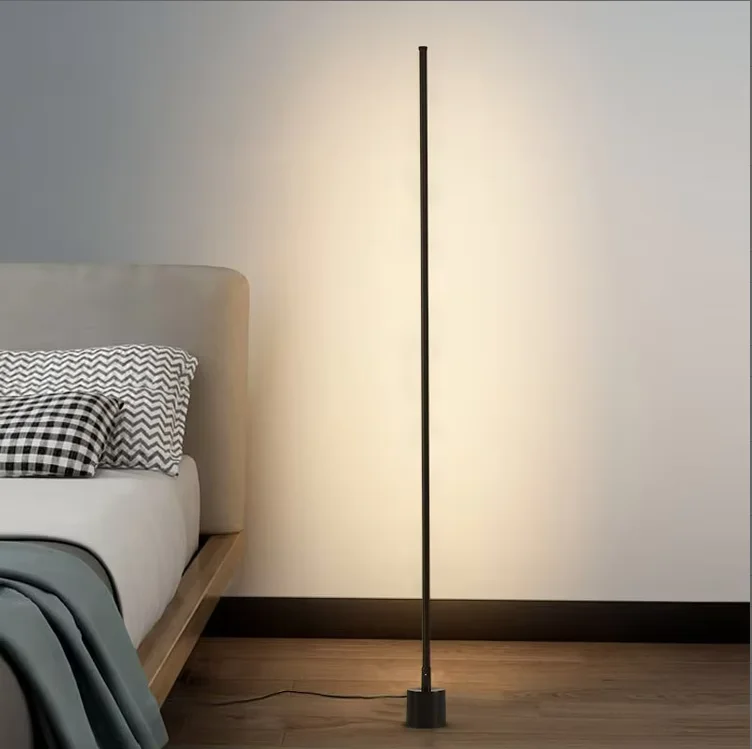 

Promotional Modern Led Hotel Long Wall Corner Light Living Room Bedroom Decorative Ambient Light Ins Thin Line Floor Lamps