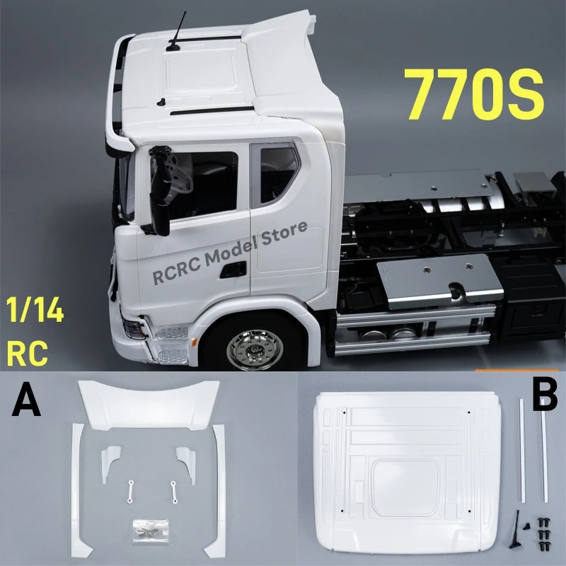 

770S 1/14 RC Грузовик Спойлер Кабина Воздушный дефлектор Специальные детали для Tamiya 1:14 Масштаб RC Трактор Грузовик 770S Серия Аксессуары Запчасти
