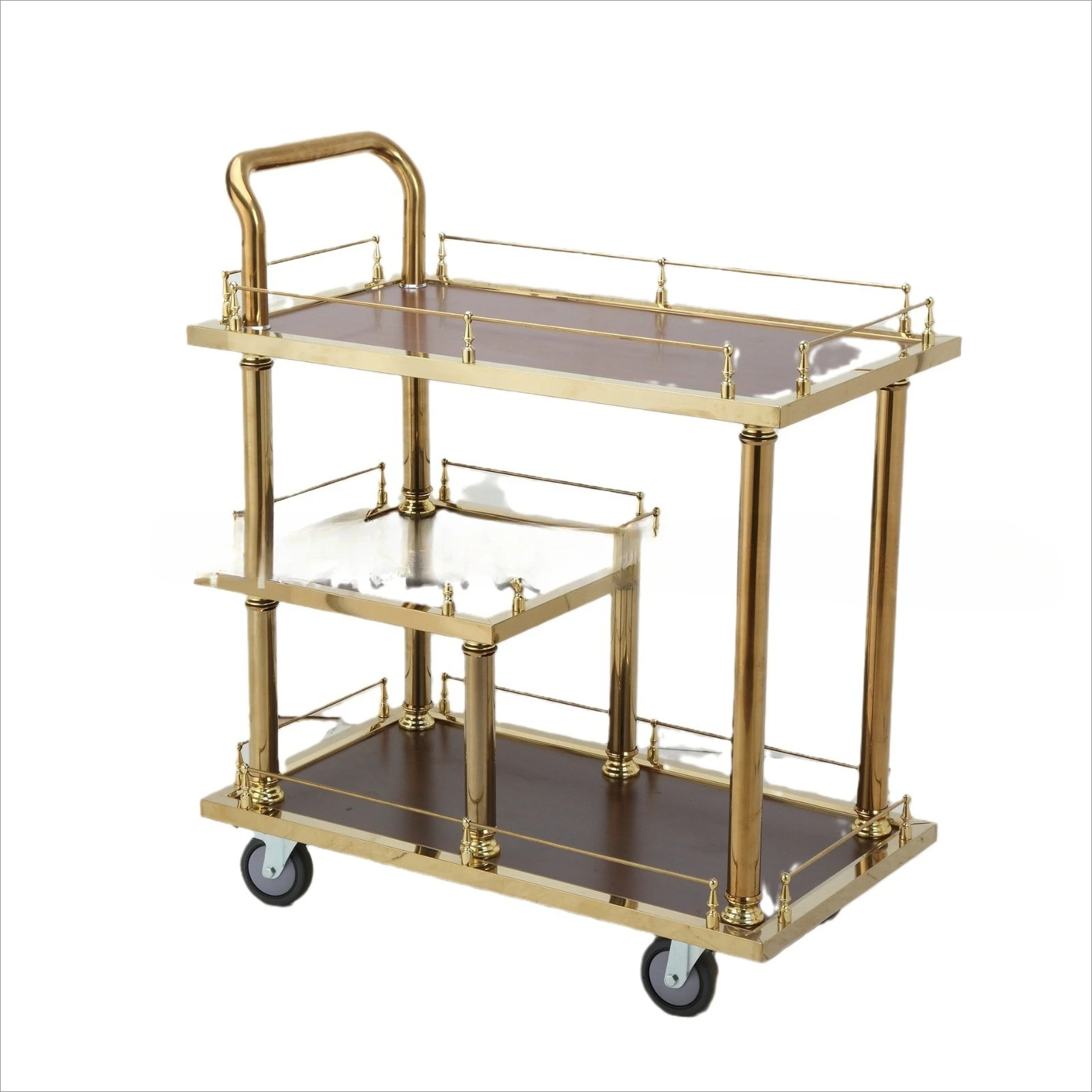 

Light luxury, titanium wine cart, three-story KTV restaurant, trolley