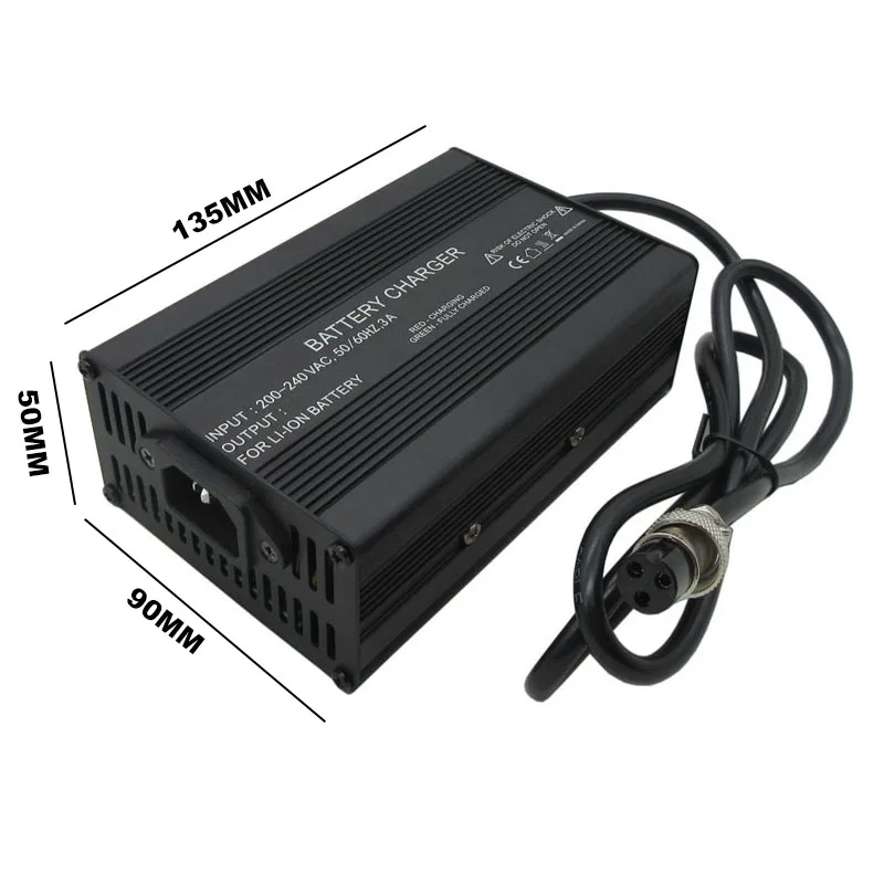 60V 67.2V 5A Li-ion Fast Charger GX16 16S 60 Volt Lithium 20AH 30AH 40AH 50AH Battery Chargers 3PIN IEC GX16