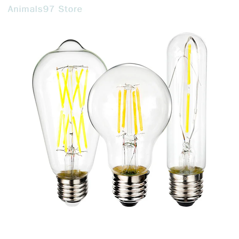 LED Bulb Lamps 220V E27 4W 6W 8W 12W Led Retro Filament Light ST64 G45 G80 G95 G125 T45 A60 Lamp Bulb Living Room Home Lighting