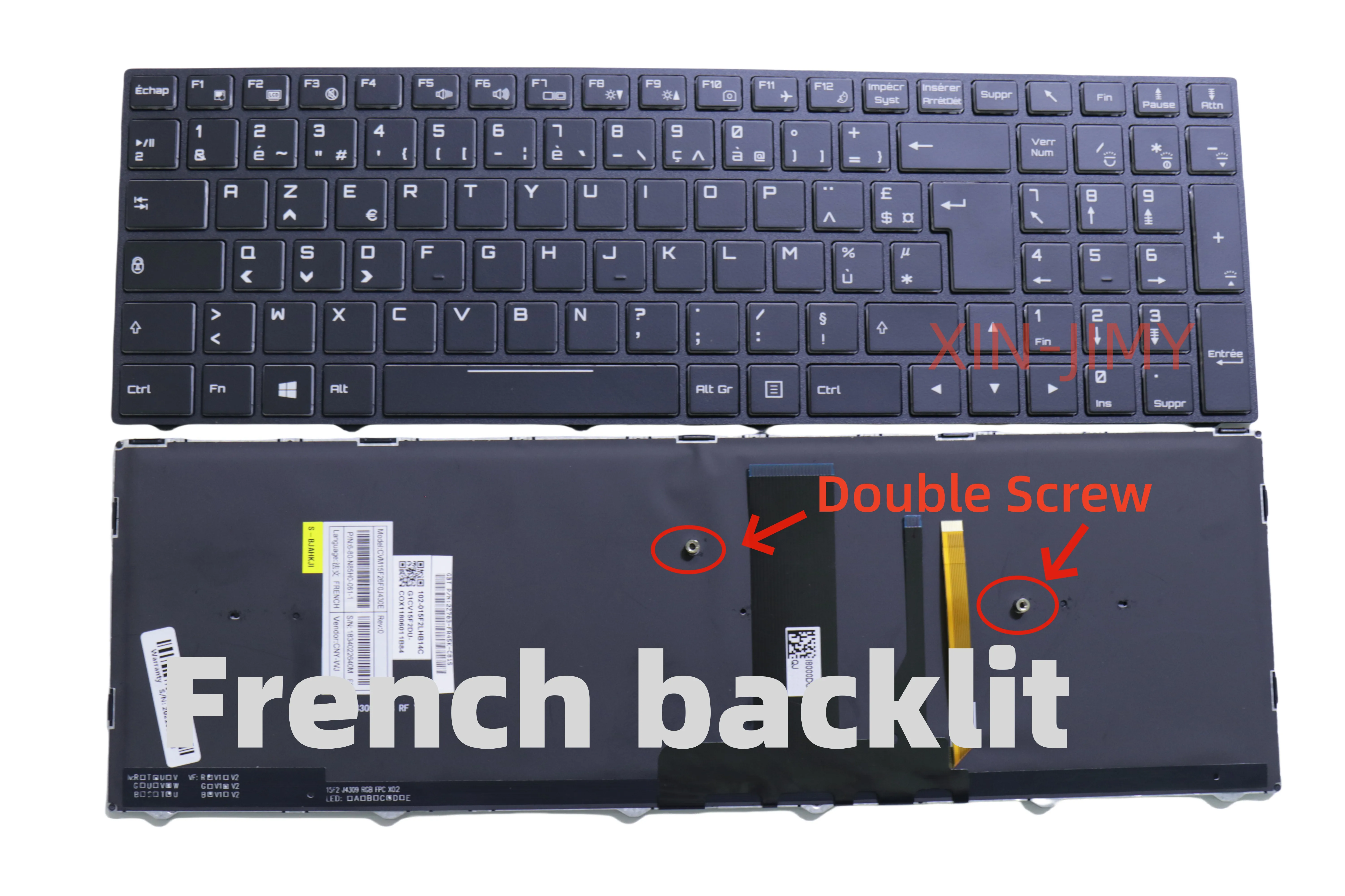 

Французская клавиатура с RGB-подсветкой для серии Clevo N850 6-80-N85K0-07A-210-1 6-80-N85K3-190-1 CVM15F26D0J430J3 CVM15F20J0J430J Frame