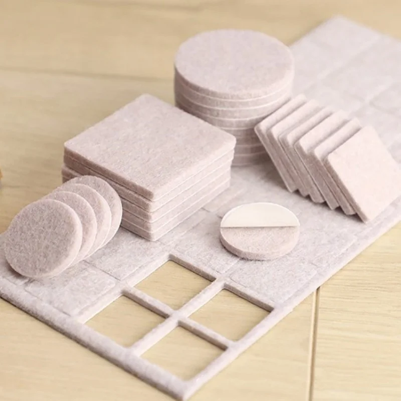 5mm Thick Felt Chair Legs Pads 128-18Pcs Self Adhesive Furniture Non-slip Anti-collision Gasket Bottom Mute Anti Scratch Pad