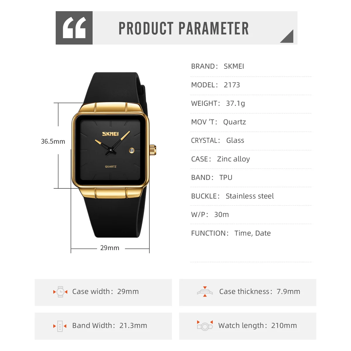 Relojes SKMEI de cuarzo para tiempo al aire libre, relojes de pulsera simples informales para mujer, moda masculina, reloj deportivo Clcok resistente al agua 3Bar para hombres y mujeres