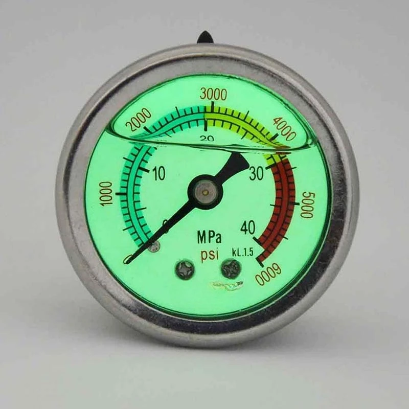 Luminous Electric Contact Pressure Gauge 400Bar, Shockproof Manometer for High Pressure Air Compressor Auto‑Stop