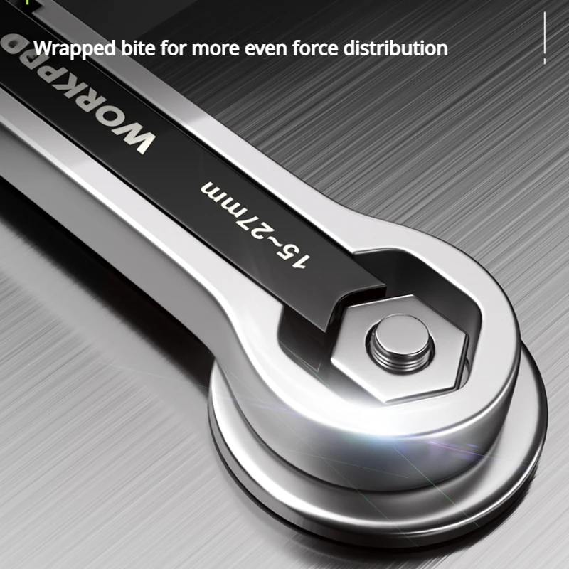 Imagem -02 - Xiaomi-workpro Catraca Universal Anel Duplo Offconjunto Chave Inglesa Torque Reparação de Soquete Multifuncional Anti Slip Ferramenta Durável