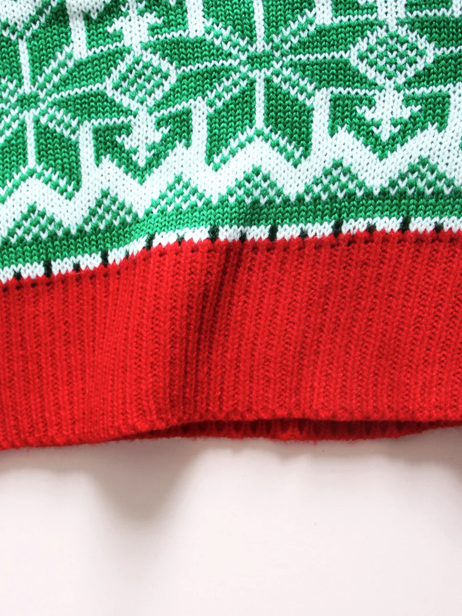 Verde camisola de natal feminino 2025 ano novo natal feio camisola o pescoço dos desenhos animados elk solto pulôver topo jumper outono inverno 39955