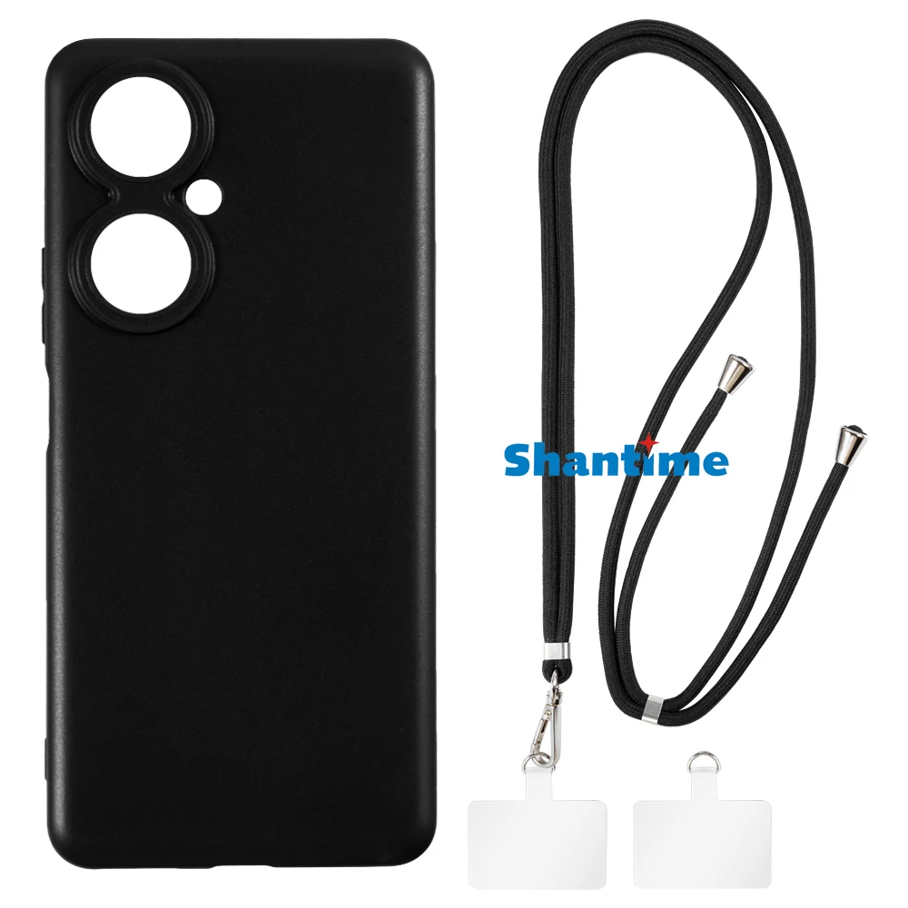 Suitable for Huawei Maimang 20 5G Case + Ajustable Neck/Crossbody Lanyards and Spacers, Silicone TPU Cover with Soft