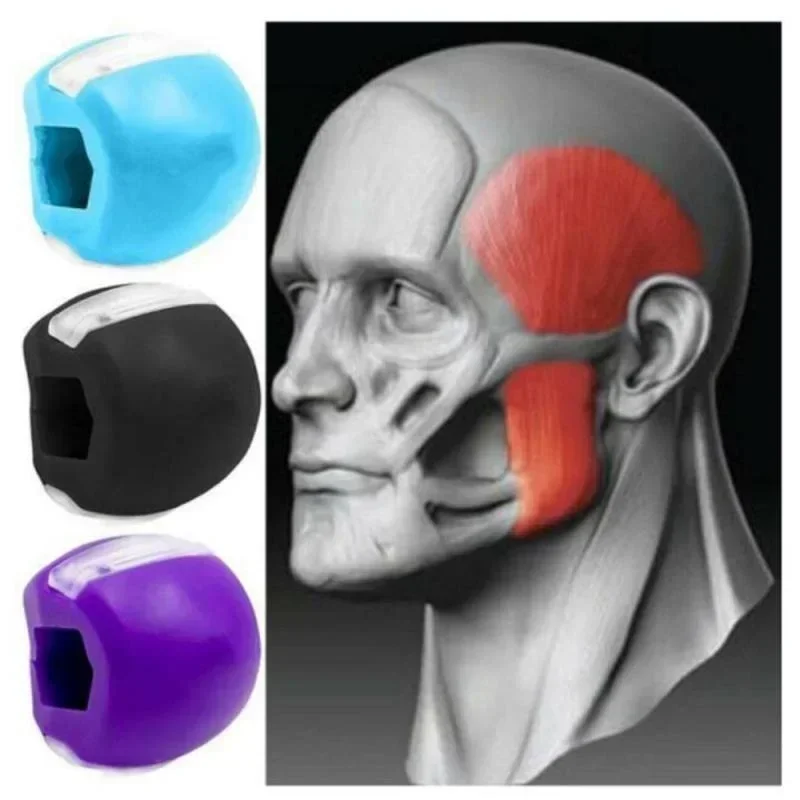 Masseter Ball Jaw Line Muscle Exerciser Chewing Ball Food Grade Silicone Facial Jaw Trainer Facial Fitness Ball 20-40 Lbs