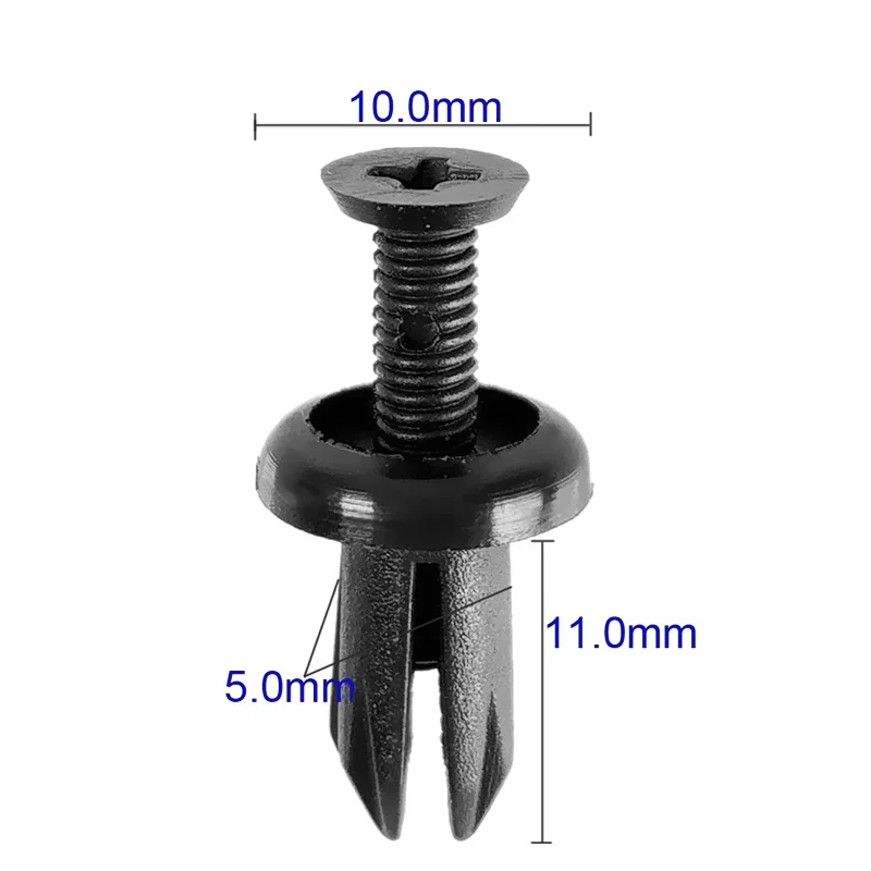 

Car Fastener clips Cover Plat Fender rivets 5mm Nylon Ventilated Push pins Clamp Decor Accessory Trim Panel New
